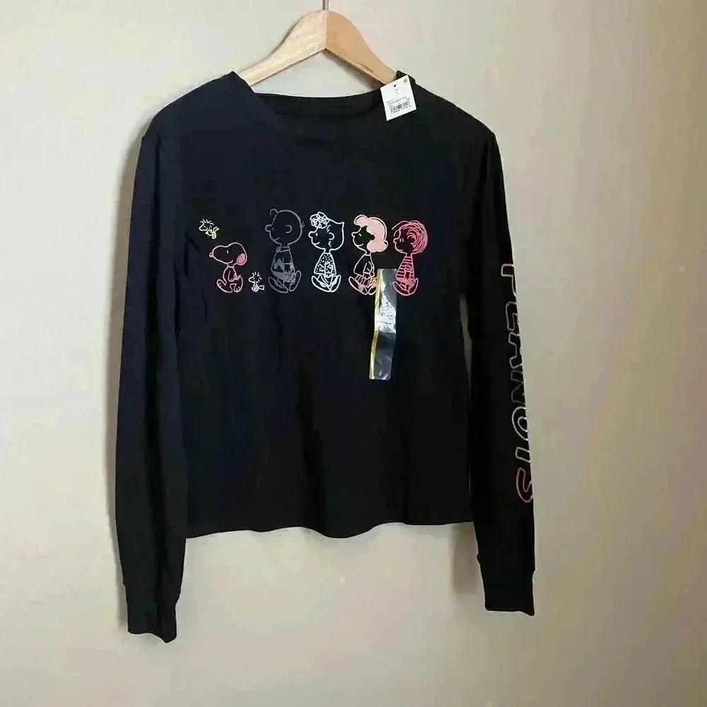 Peanuts Long Sleeve Graphic T-Shirt Juniors